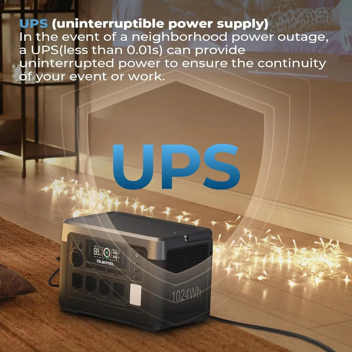 Estación de energía OUKITEL P1000 PLUS – 1800W, 1024Wh, LiFePO4