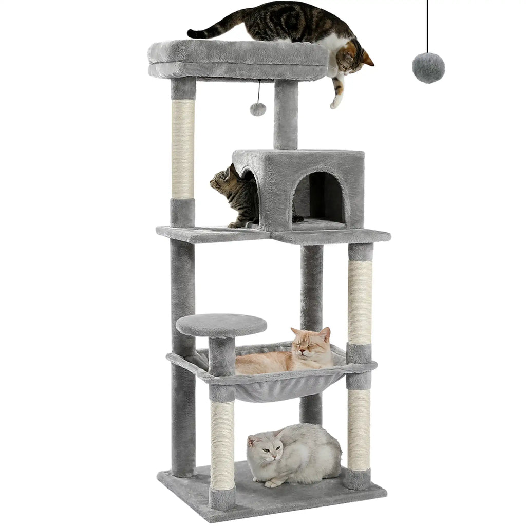 Katzenbaum mit 5 Ebenen für Haushalte mit großen und mehreren Katzen