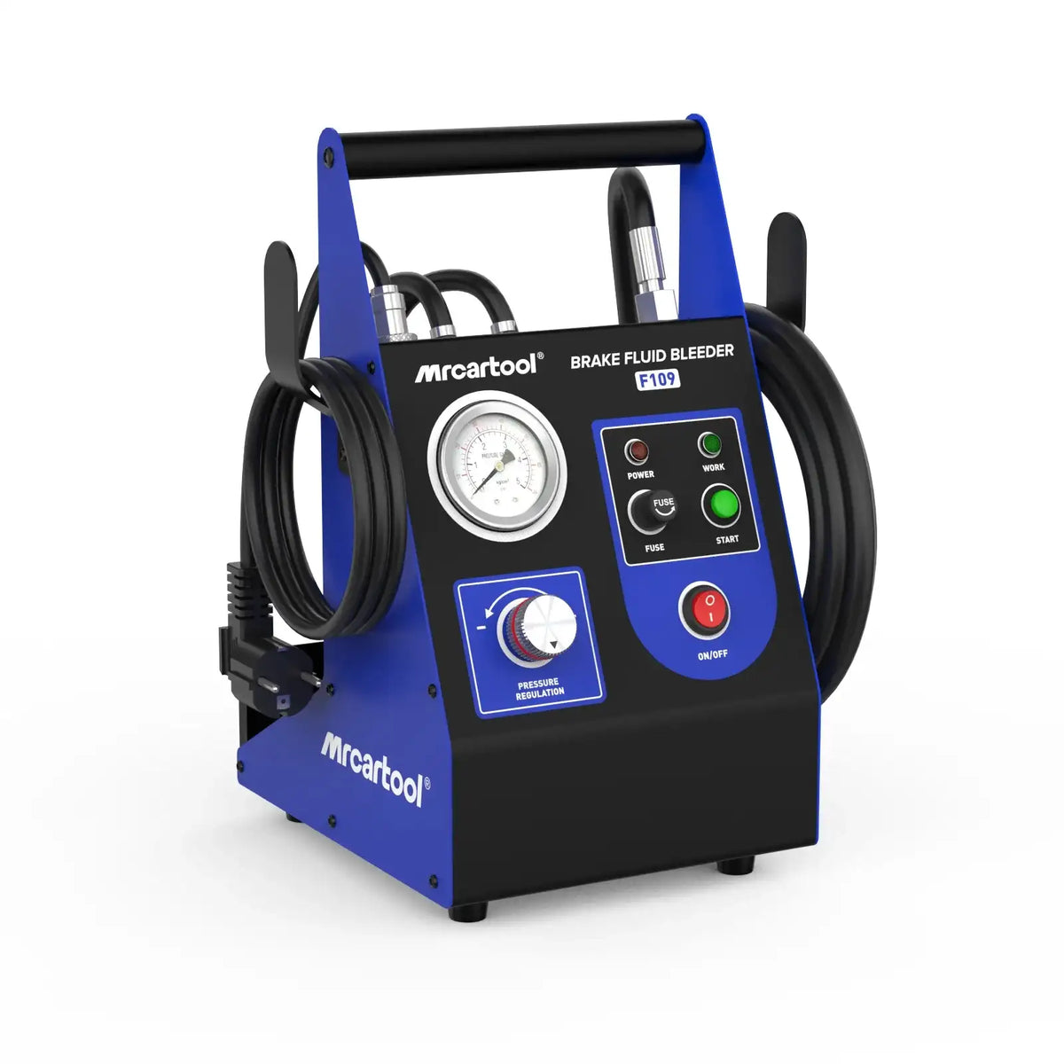 MRCARTOOL F109 自動車用ブレーキオイル交換機 電動パルス真空式 廃油吸引・充填装置 配管洗浄機能付き 220V/110V対応