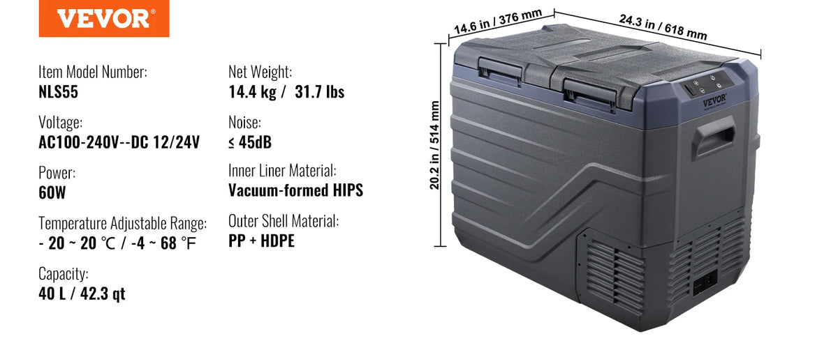 SucceBuy Tragbarer Auto-Kühlschrank – 8L-75L, Doppelzone, Bluetooth