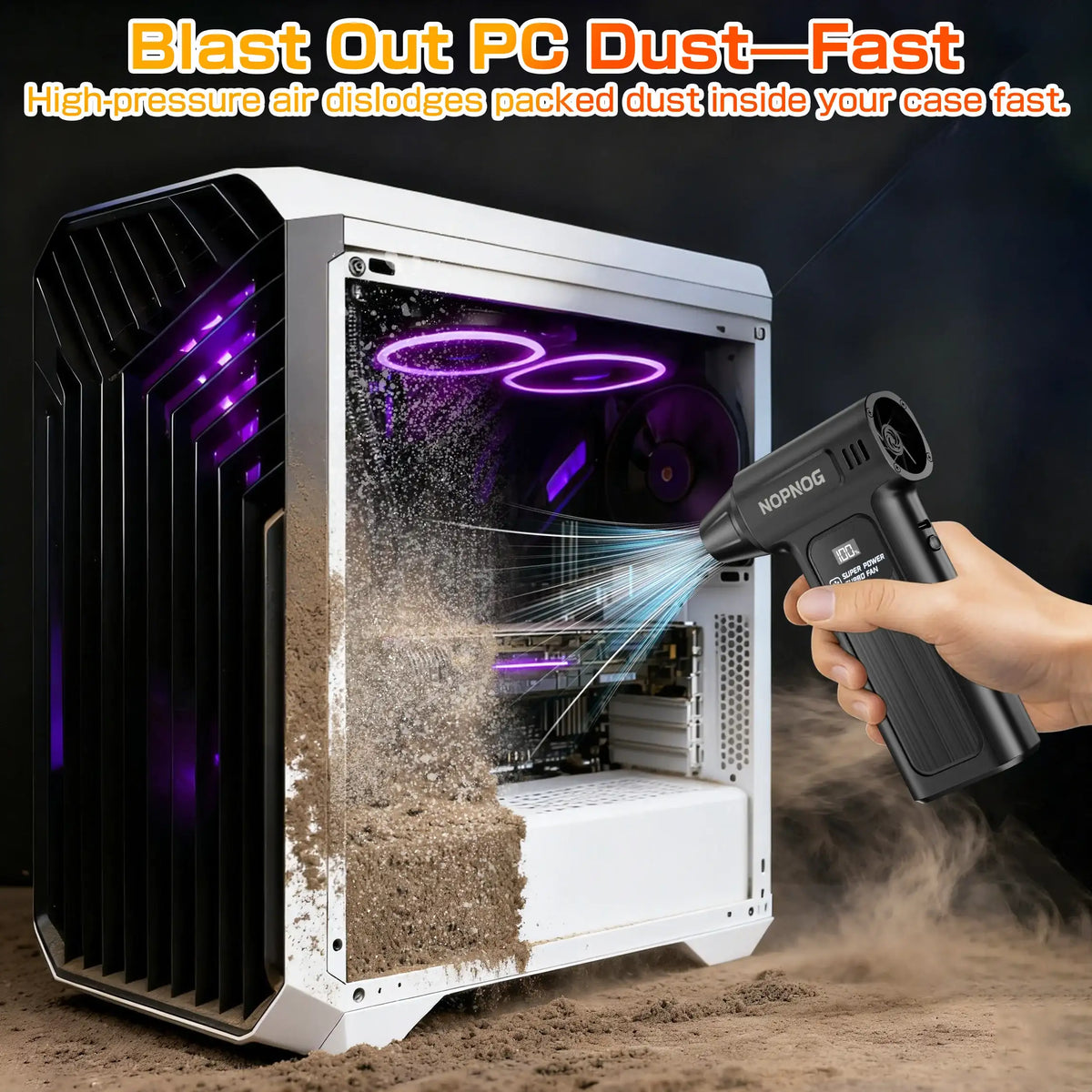 Turbo Fan Blower Car Cleaning Blowing Tools Auto Violent Jet Fan Summer Hair Dryer Family Electric Air Duster Auto Dust Collector Outdoors Portable Multipurpose Fan