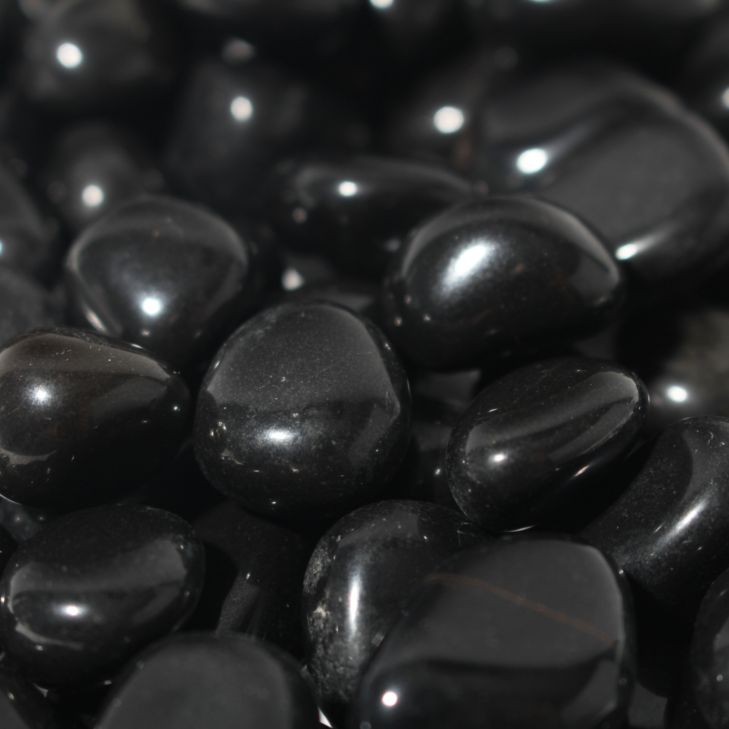 Agate Black Tumbled Stones