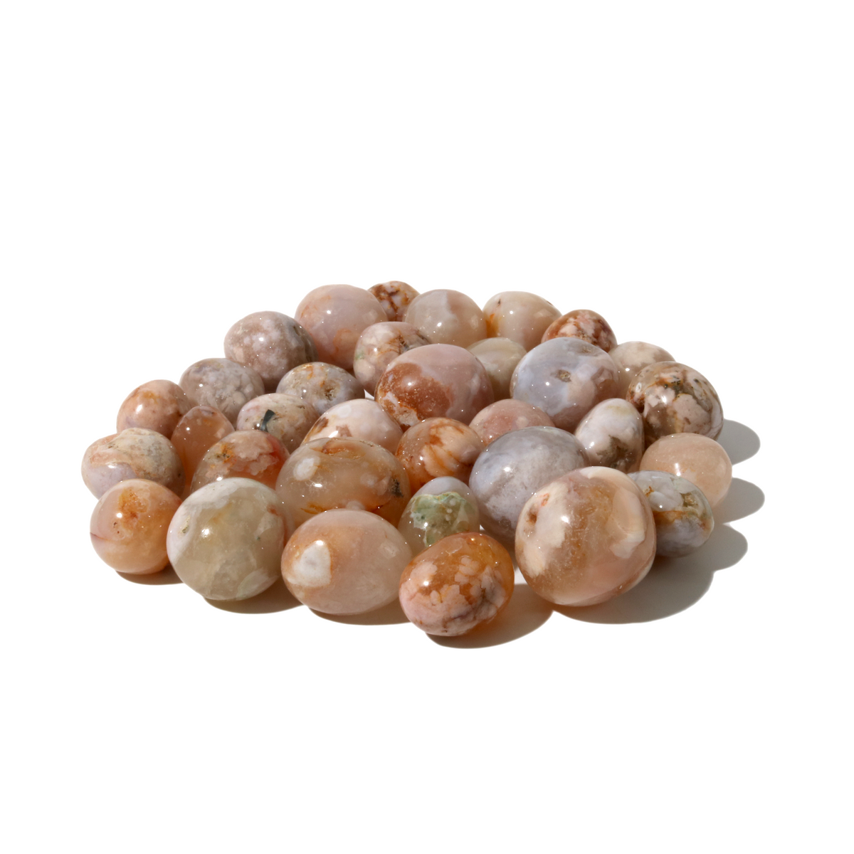 Flower Agate Tumbled Stone