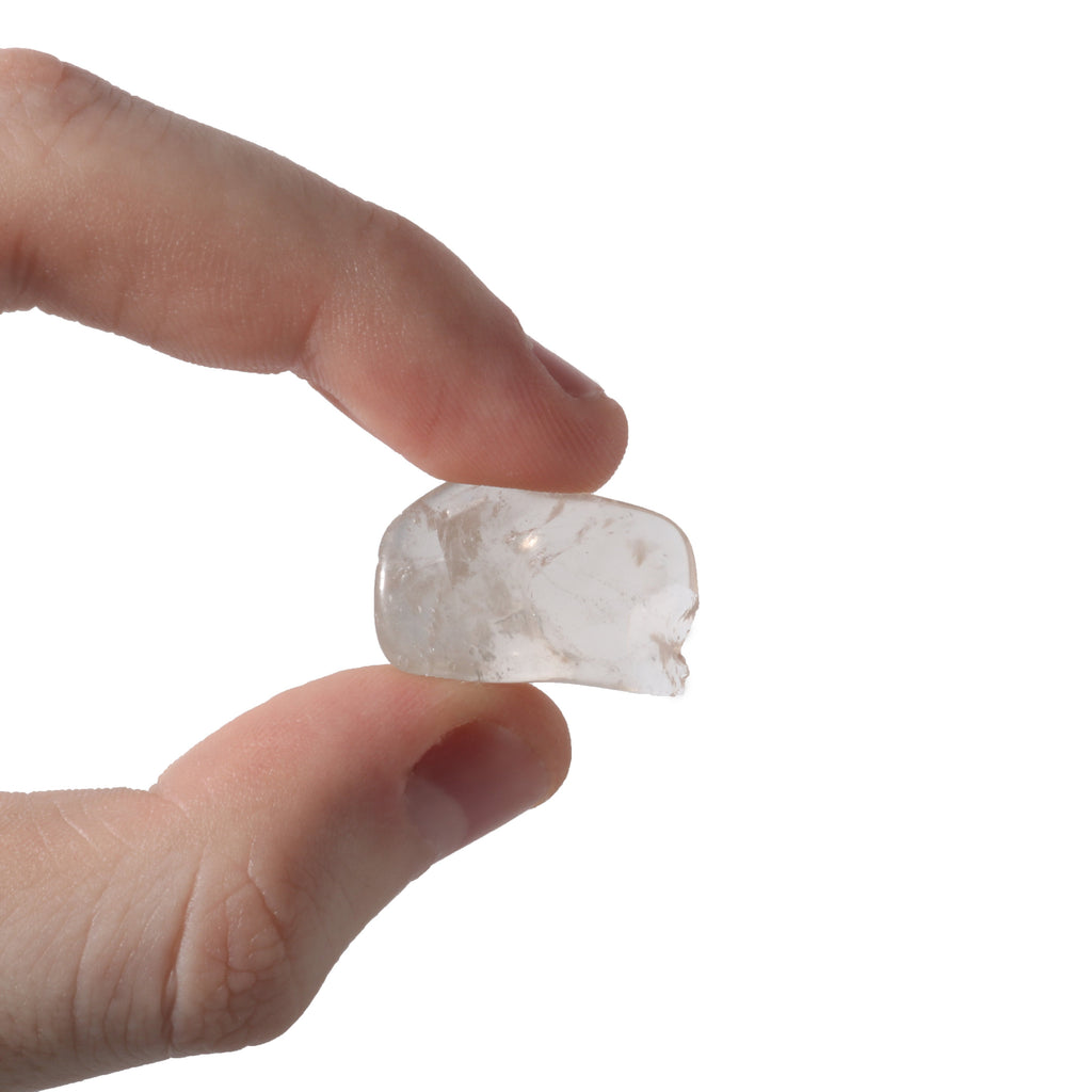 Clear Quartz B Tumbled Stones - Semi-Polished