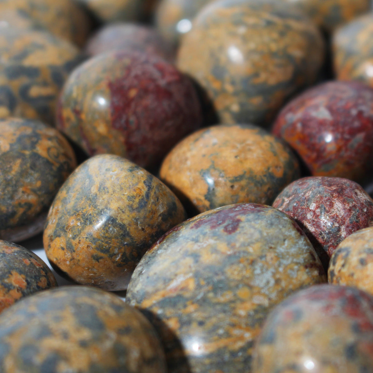 Red Leopardskin Jasper Tumbled Stones