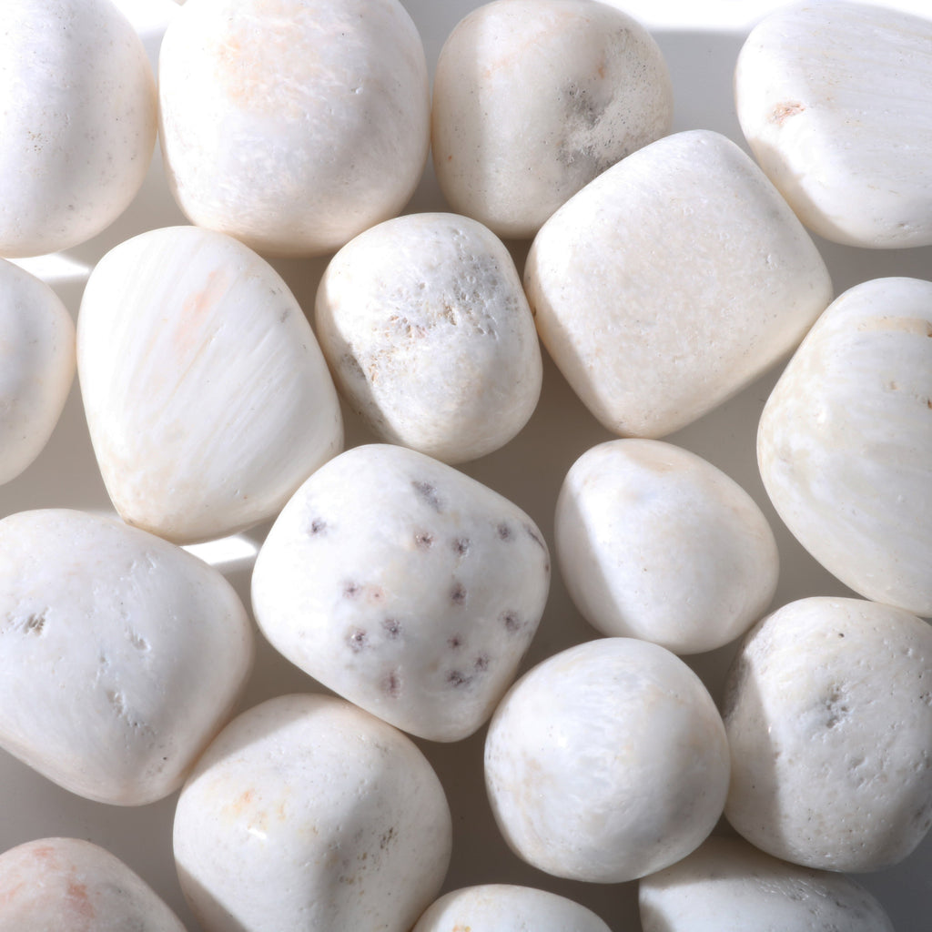 Scolecite Tumbled Stones - India