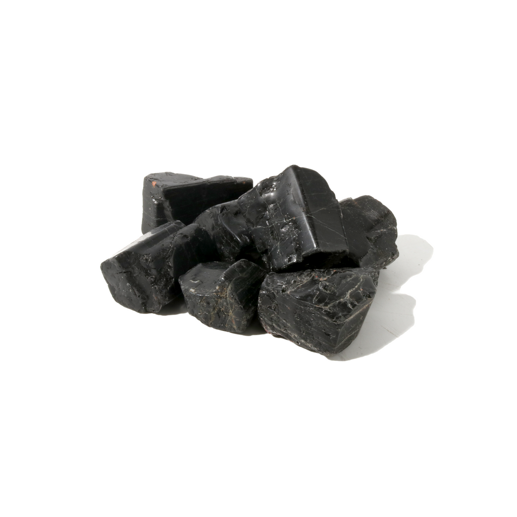 Turmalin und Hämatit Trommelstein - Freiform - 1 lb
