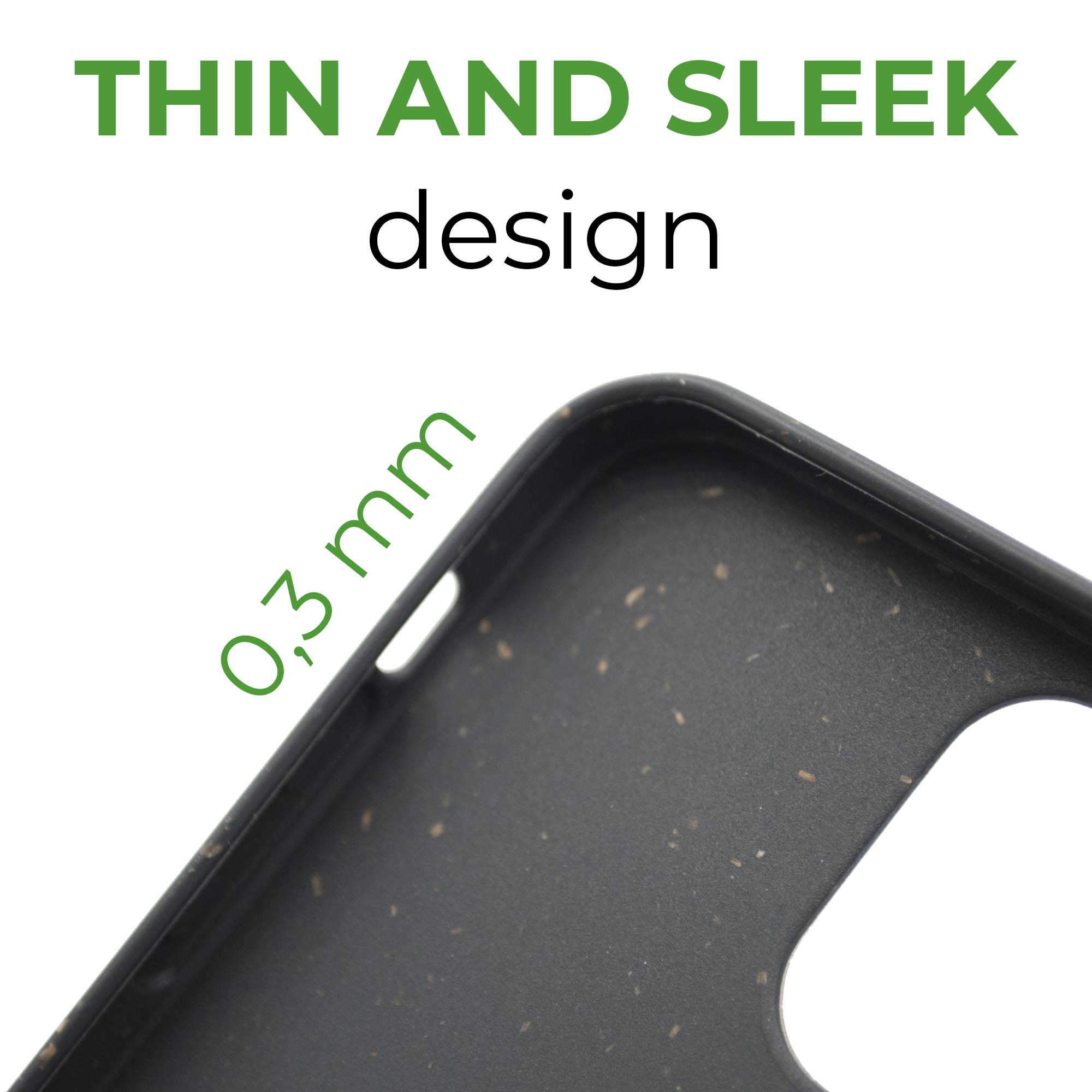 Biodegradable phone case - Black Tan Lily
