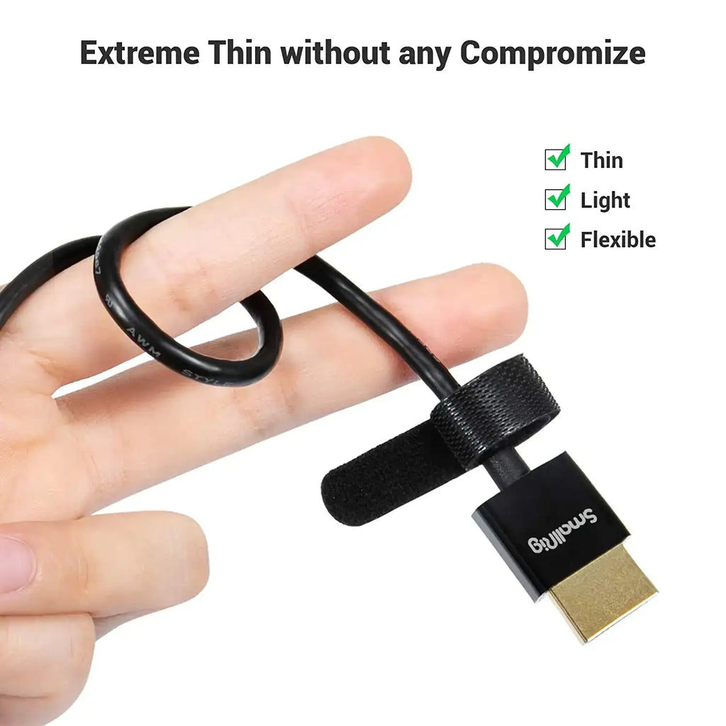 SmallRig Ultra Slim 4K 60HZ 2.0 Cable 33/55cm for DSLR/ Monitor/ Wireless Video Transmitter & Receiver 2956/2957