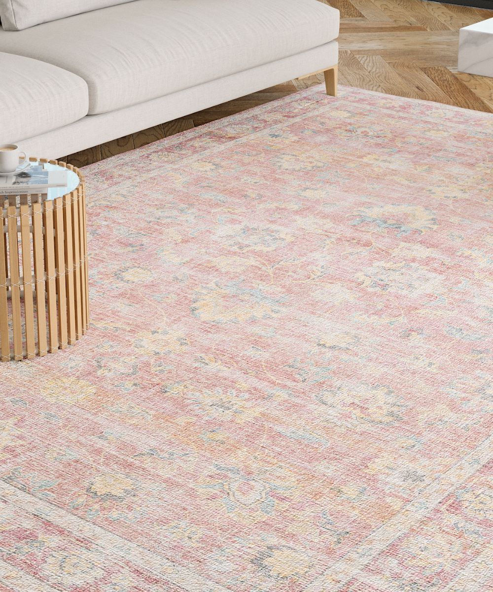 Elyse Pink Yellow Rug