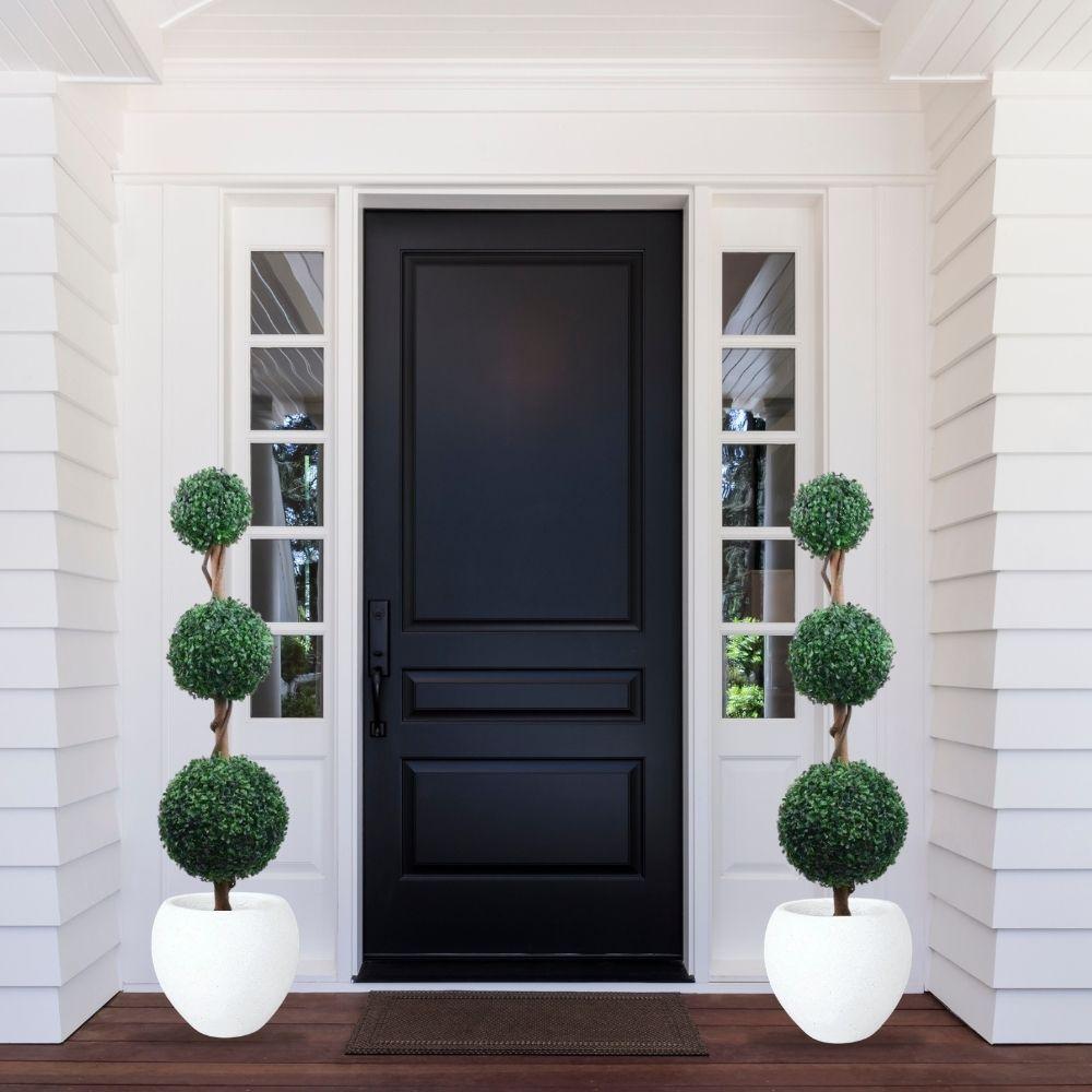London Faux Potted Boxwood Topiary Plant (Multiple Sizes)