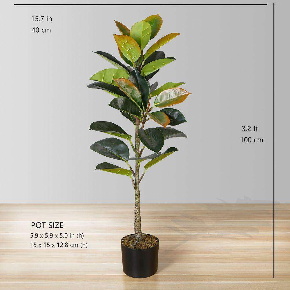 Vero Artificial Rubber Potted Plant 39''