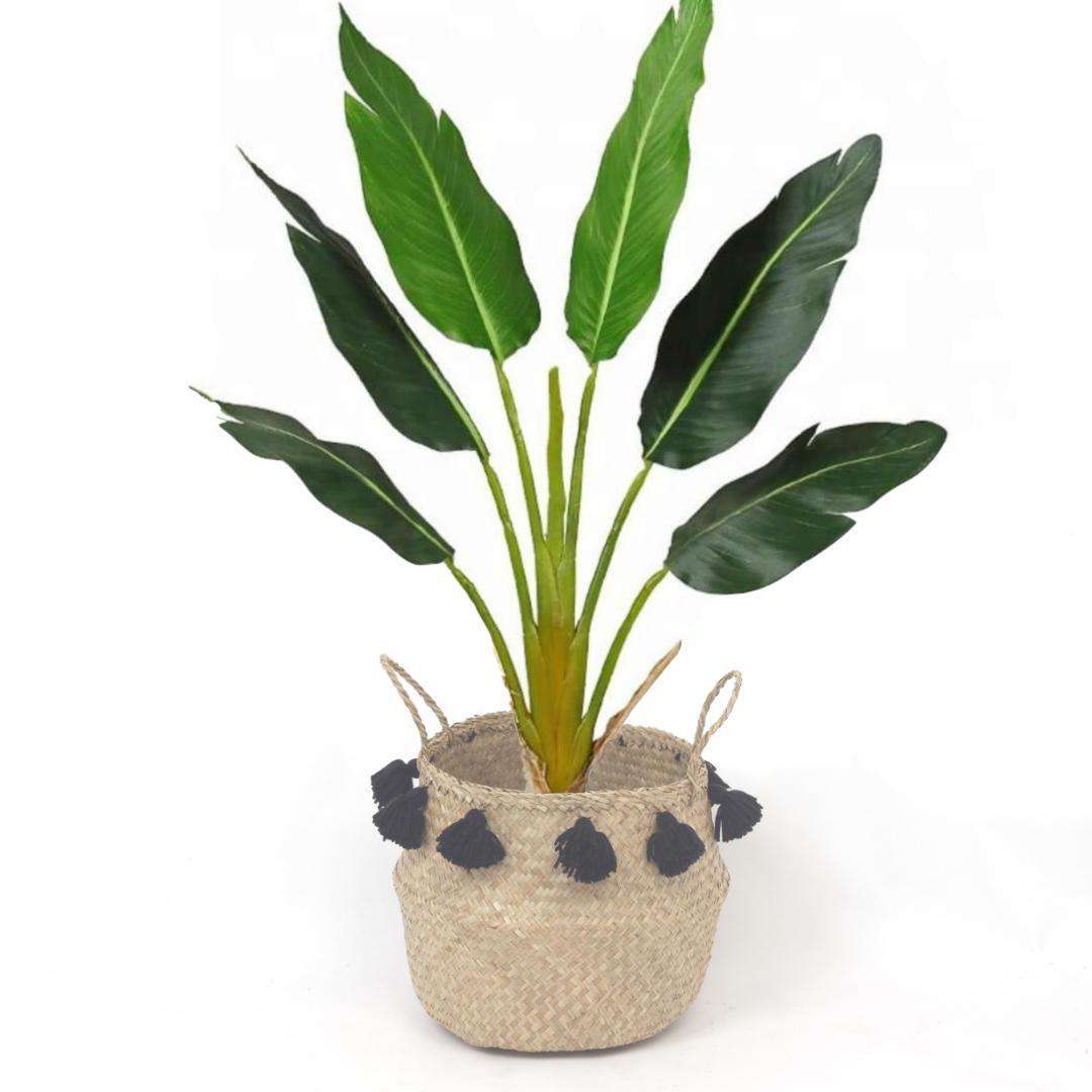 Vienna - Seagrass Basket With Black Tassel