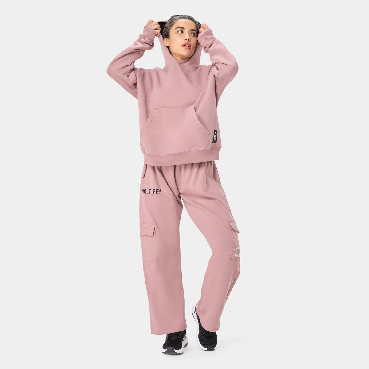 VOLTFEM_77 HOODIE — STORM ROSE