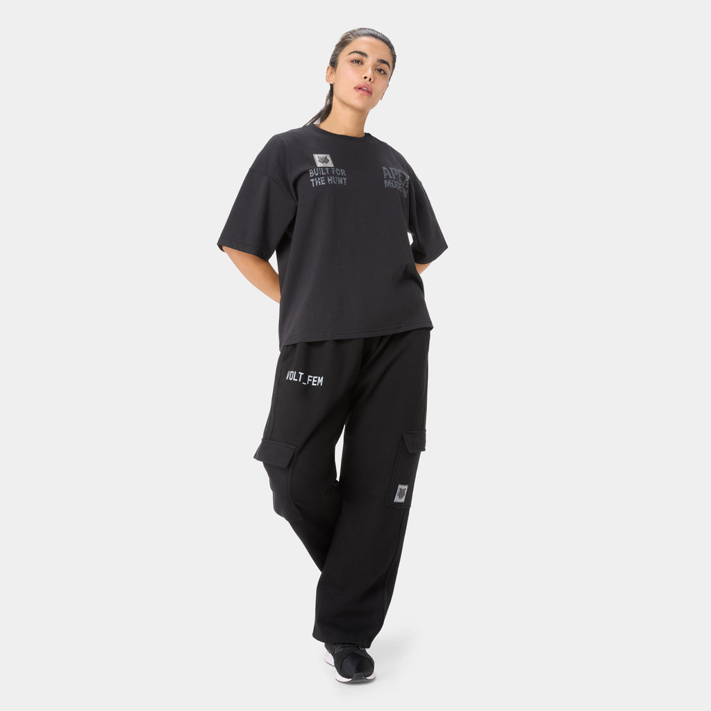 VOLTFEM_77 CARGO BOTTOM — NOIR GUERRE