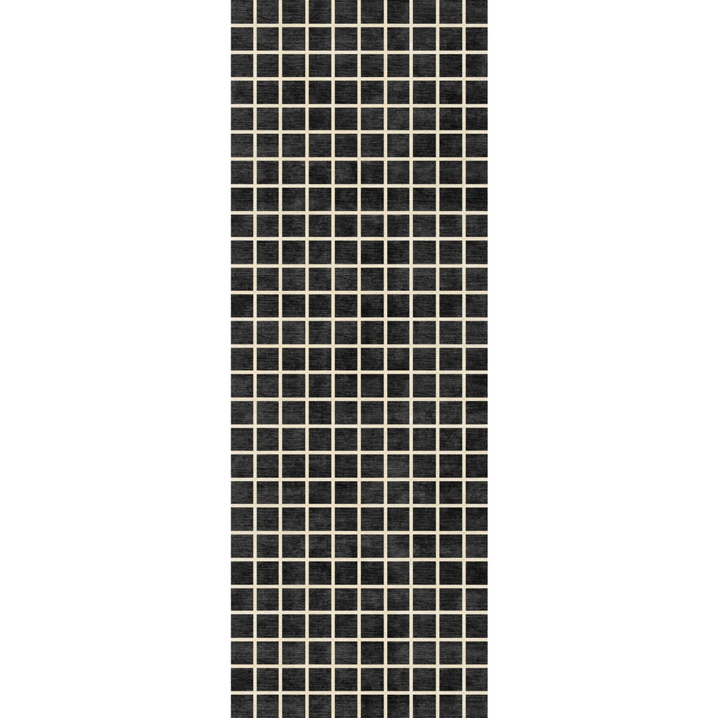 Caper Black Natural Checkered Rug