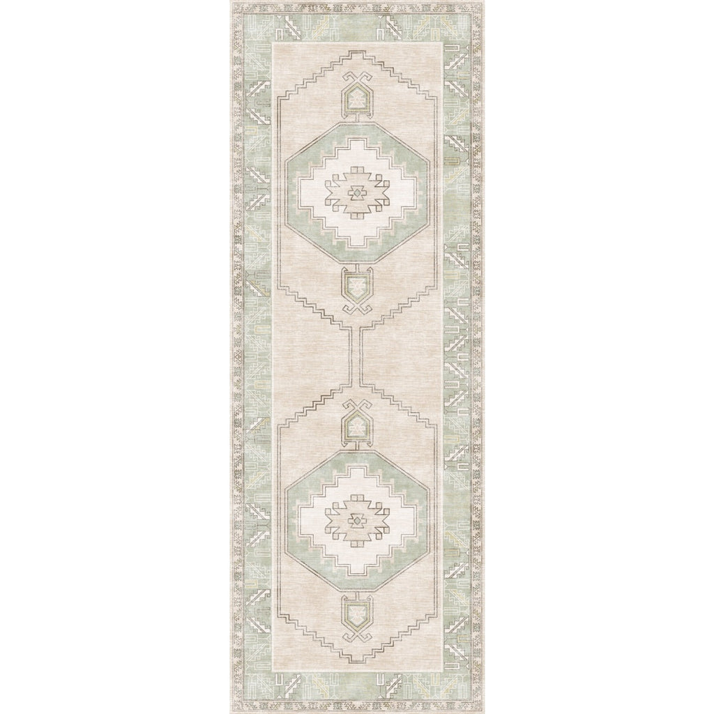 Barbara Light Green Beige Rug