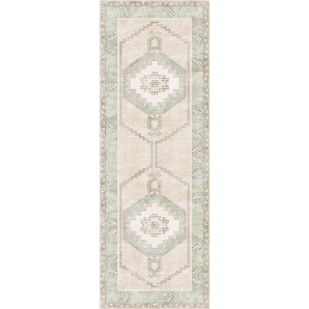 Barbara Light Green Beige Rug