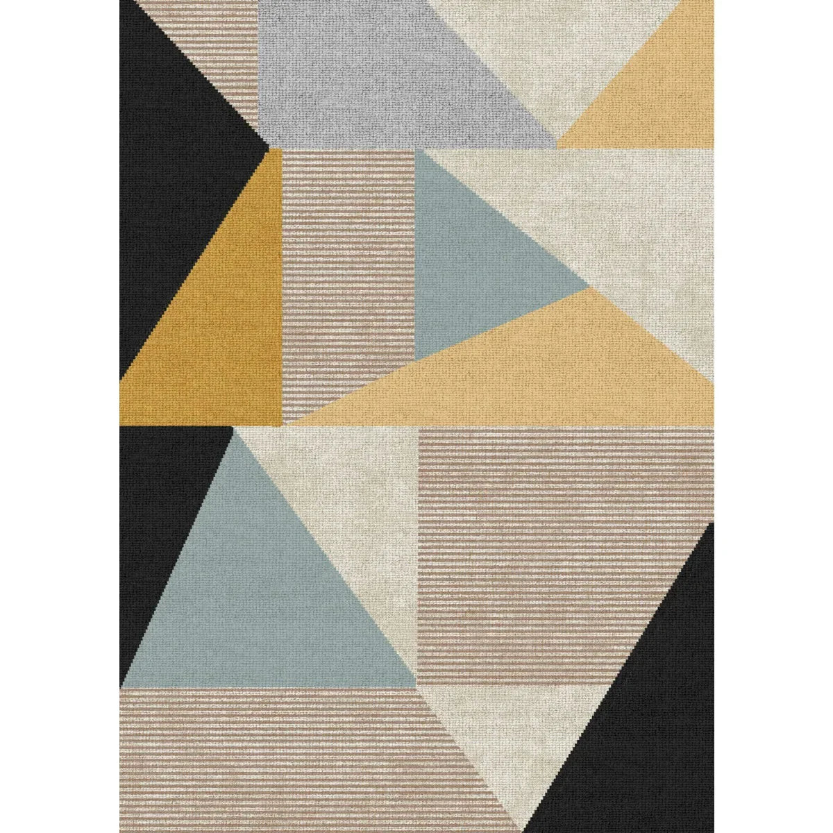 Mizza Black Yellow Multicolor Rug