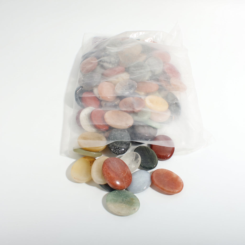 Mixed Stone Worry Stones - 100 Pack