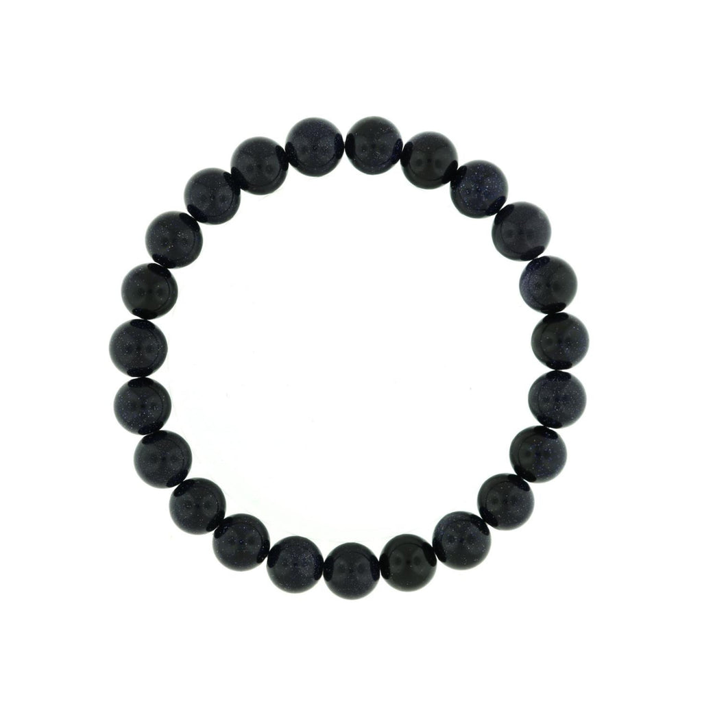 Goldstone Blue Round Bracelet (Synthetic)