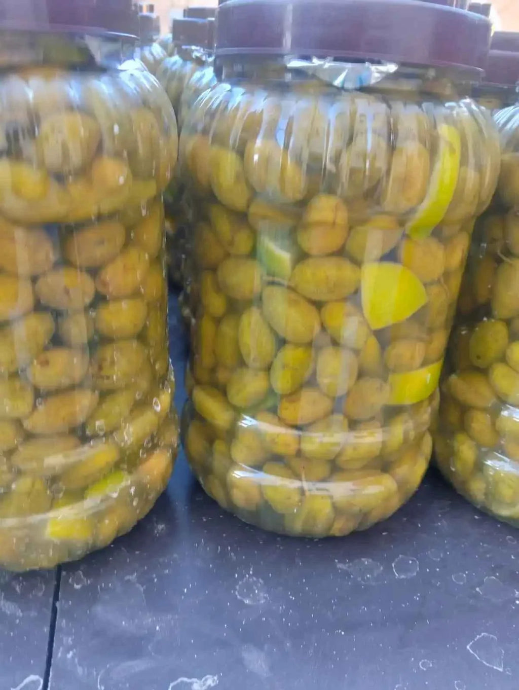 Jenin Palestinian Cracked Green Olives – Brine Pickles 1.5kg