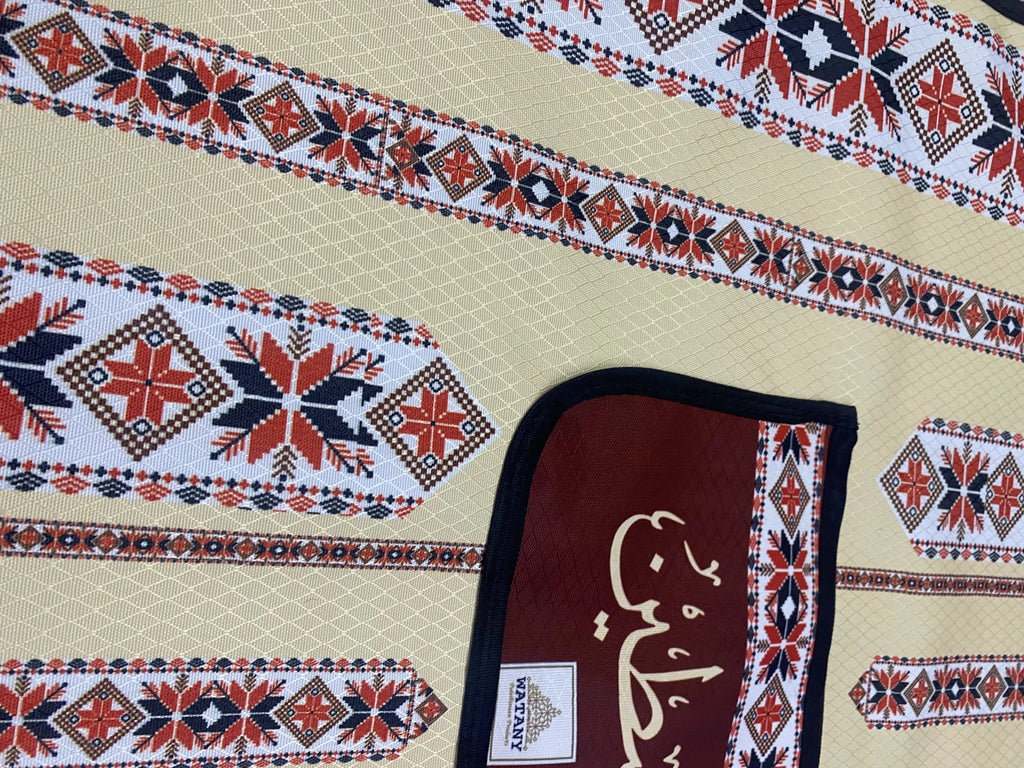 Tatreez Cooking Apron – Palestinian Embroidered Kitchen Apron Pocket - Large