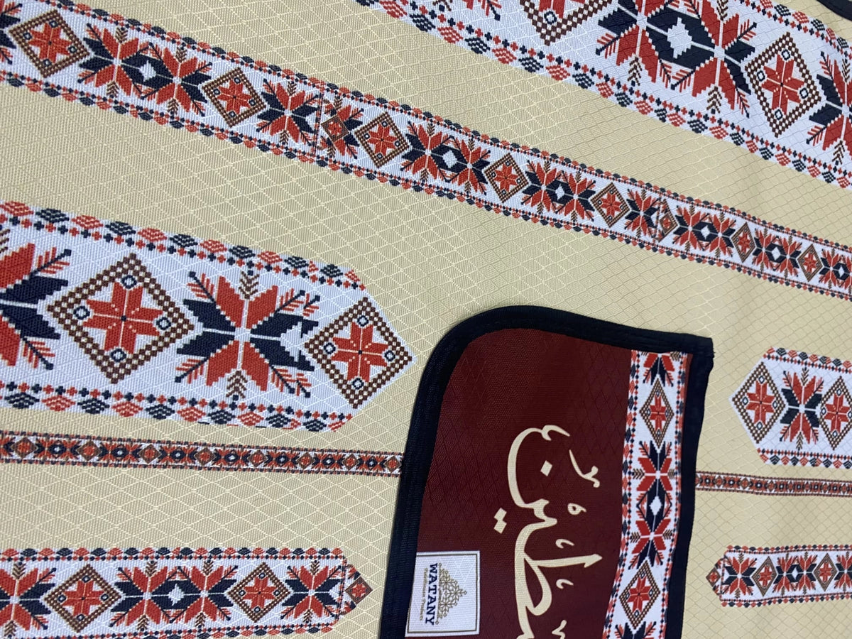 Tatreez Cooking Apron – Palestinian Embroidered Kitchen Apron Pocket - Large