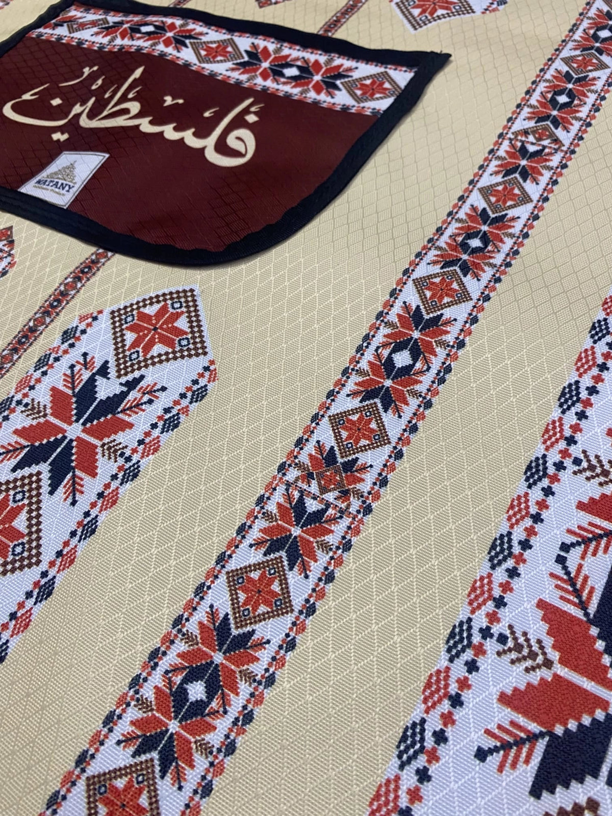 Tatreez Cooking Apron – Palestinian Embroidered Kitchen Apron Pocket - Large