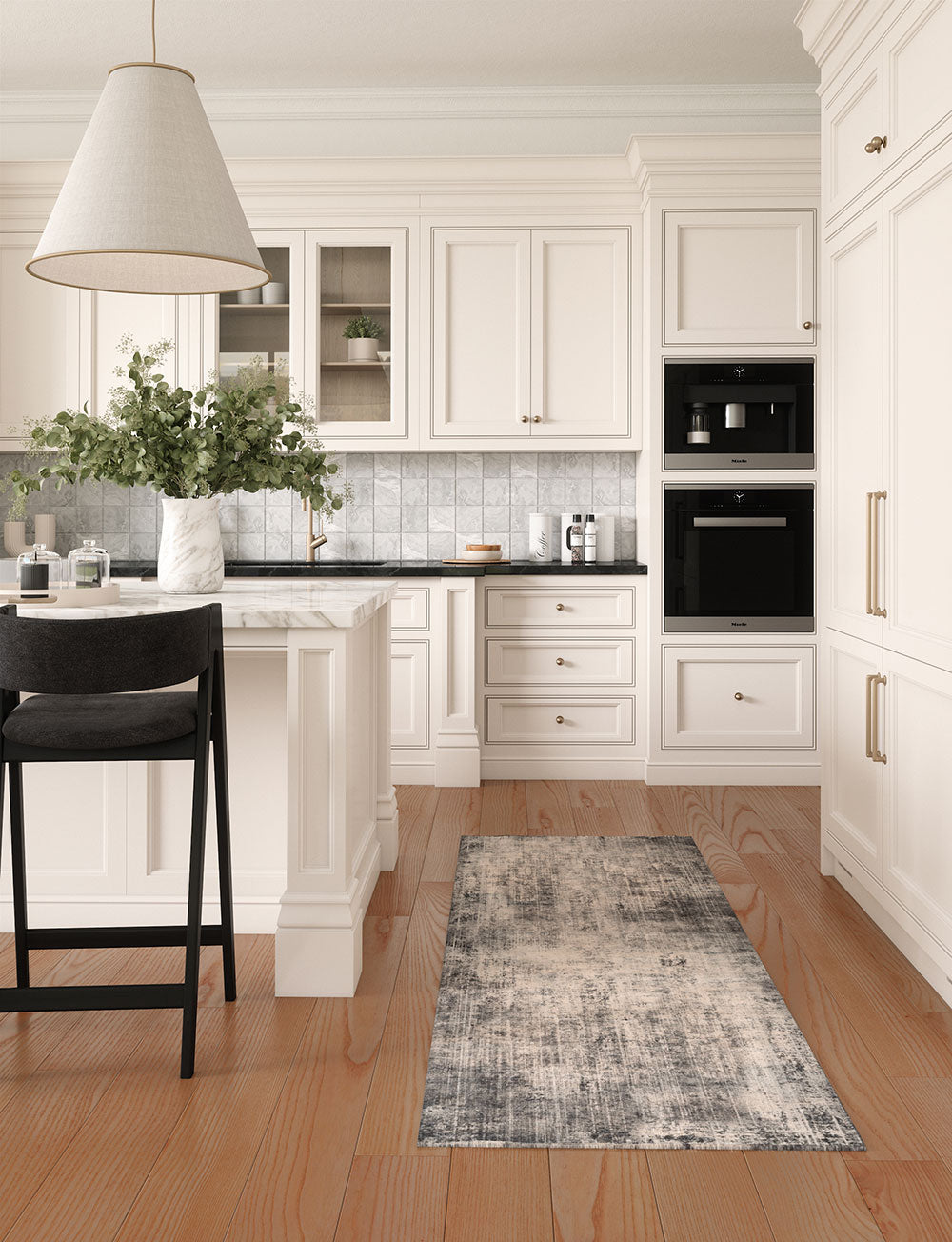 Willow Dark Grey White Rug