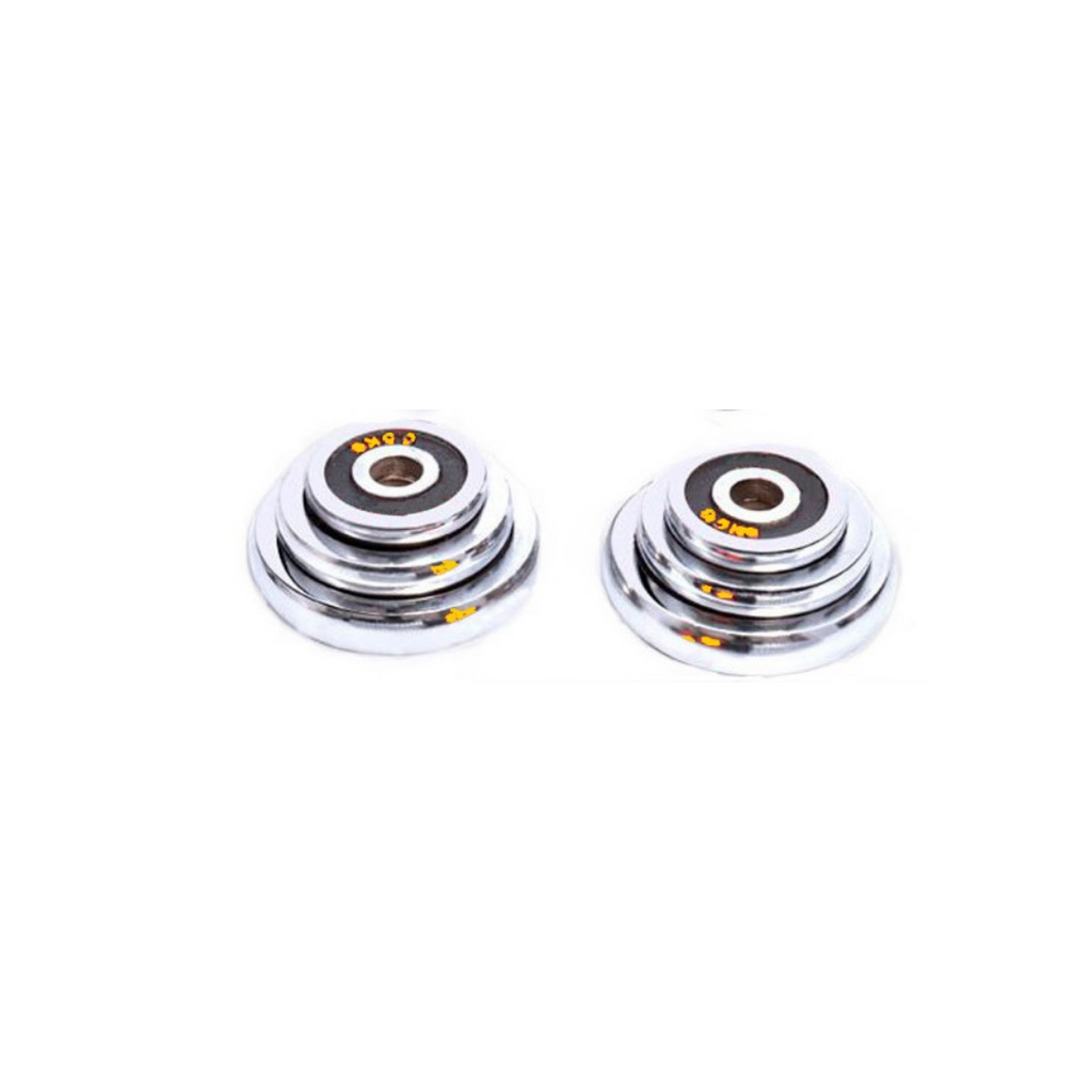 Juego de mancuernas ajustables de hierro fundido con conector para barra