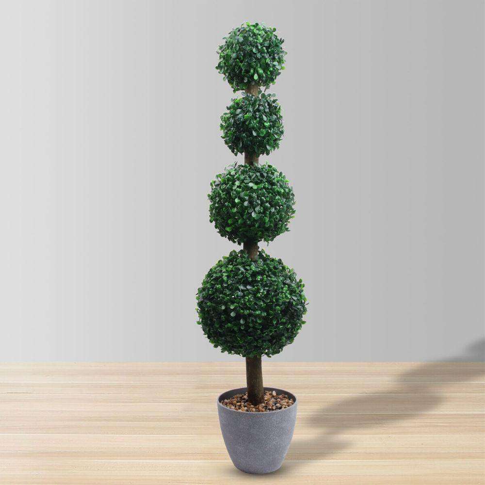 York Faux Potted Boxwood Topiary Plant 3'