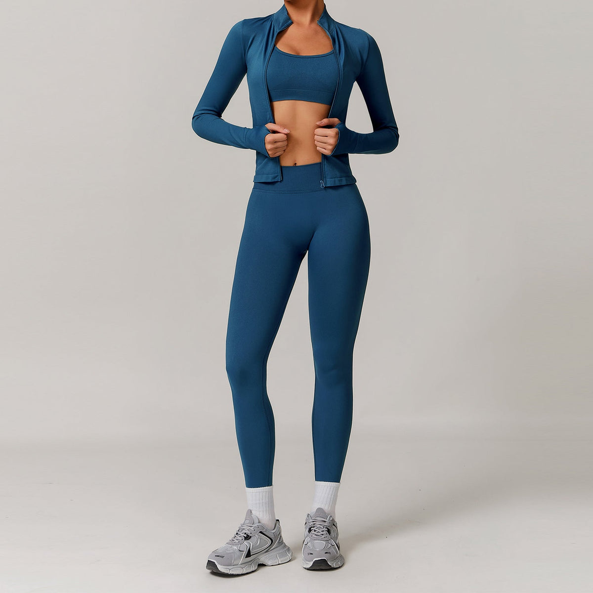 Nahtloses Damen-Yoga-Set mit Beauty-Rücken – Schnelltrocknende, eng anliegende Lauf- & Workout-Sportbekleidung