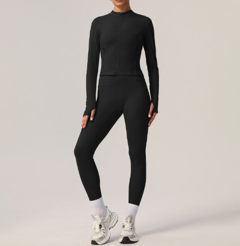Nahtloses Damen-Yoga-Set mit Beauty-Rücken – Schnelltrocknende, eng anliegende Lauf- & Workout-Sportbekleidung
