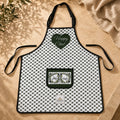 Palestinian Keffiyeh Happy Chef Apron – Olive Oil & Za'atar Pocket - Large