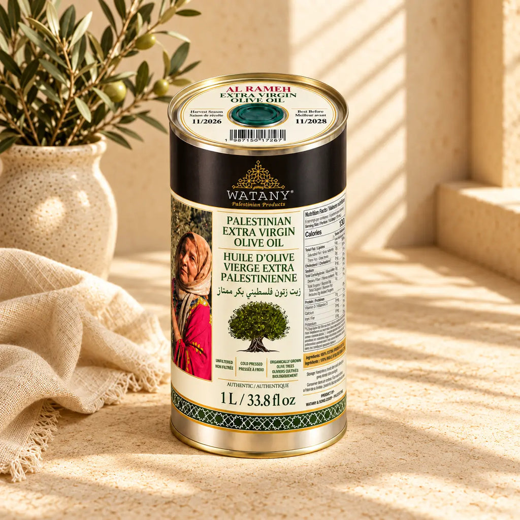 Al Rameh Award-Winning Palestinian Extra Virgin Olive Oil – 1L & 16L