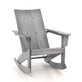 Fauteuil à bascule Adirondack à dossier incurvé pour balcon - gris