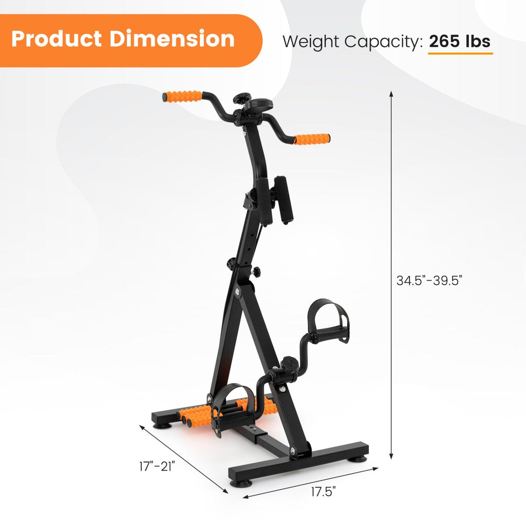Verstellbares LCD-Heimtrainer-Fahrrad mit Massage – Gelb