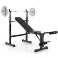 Banc de musculation réglable et rack à haltères avec support de disques