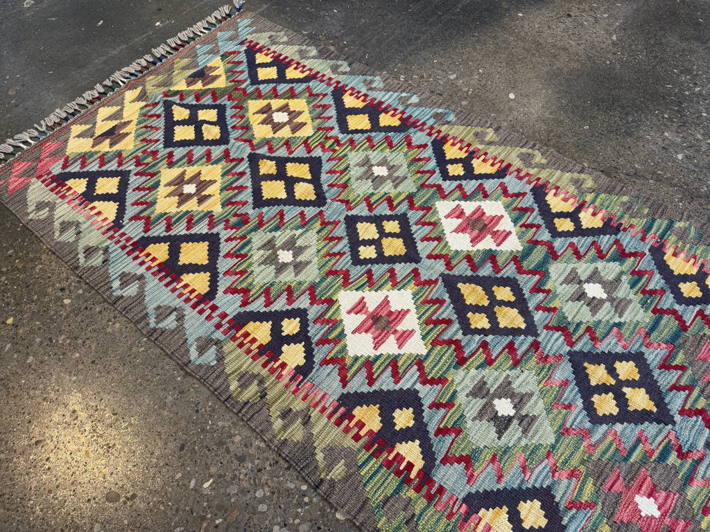 Afghan Maimana Kelim Teppich | 81 x 191 cm