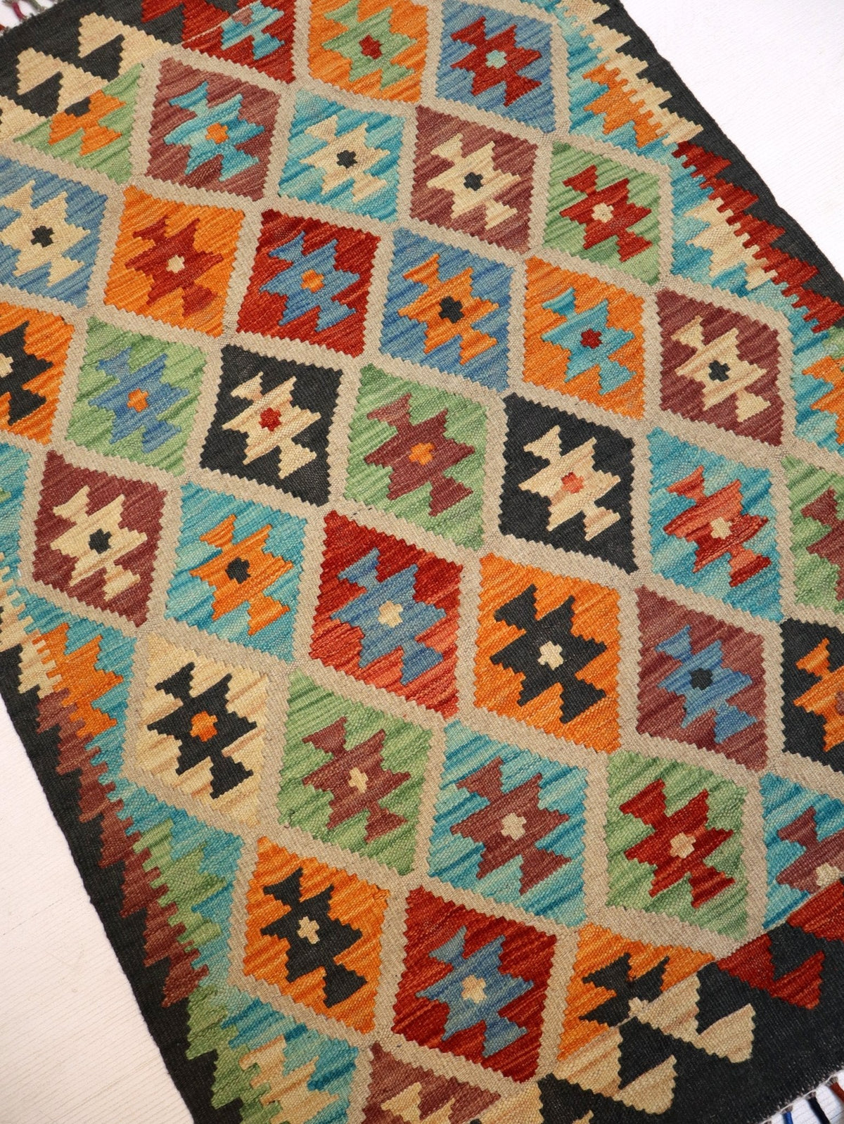 Afghan Maimana Kelim Teppich | 84 x 127 cm