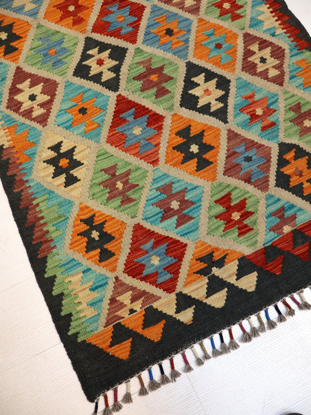 Afghan Maimana Kelim Teppich | 84 x 127 cm