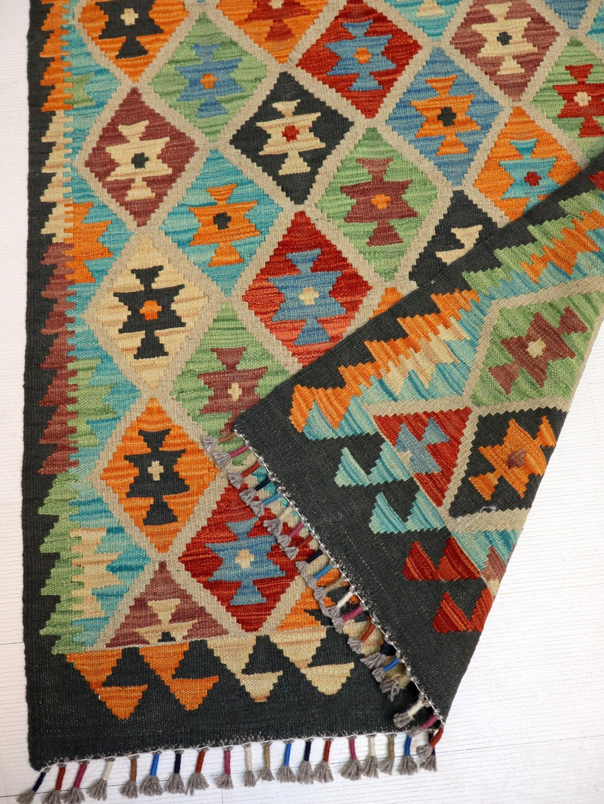 Afghan Maimana Kelim Teppich | 84 x 127 cm