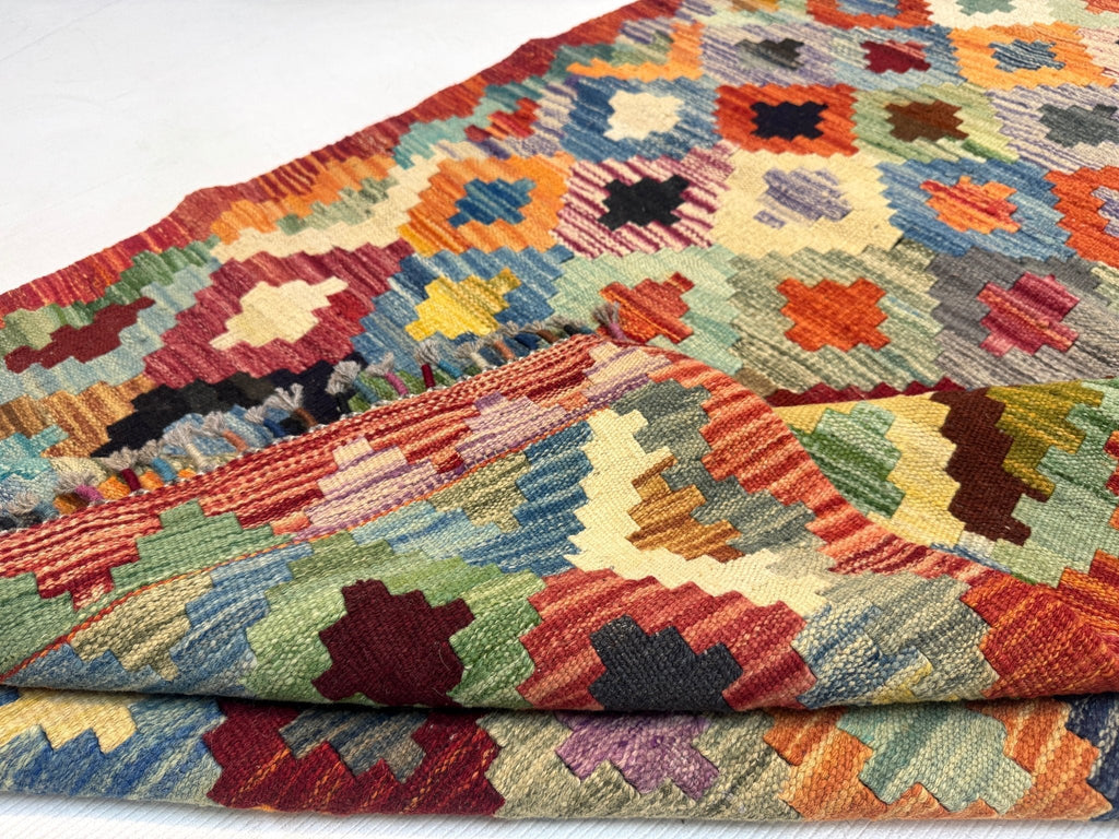 Afghan Maimana Kelim Teppich | 104 x 203 cm