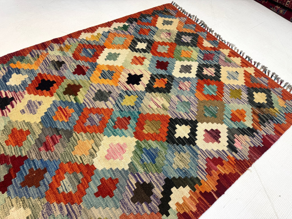 Afghan Maimana Kelim Teppich | 104 x 203 cm