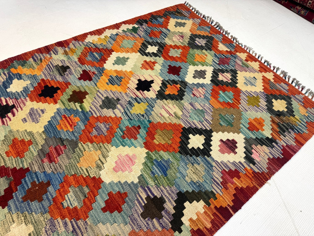 Afghan Maimana Kelim Teppich | 104 x 203 cm