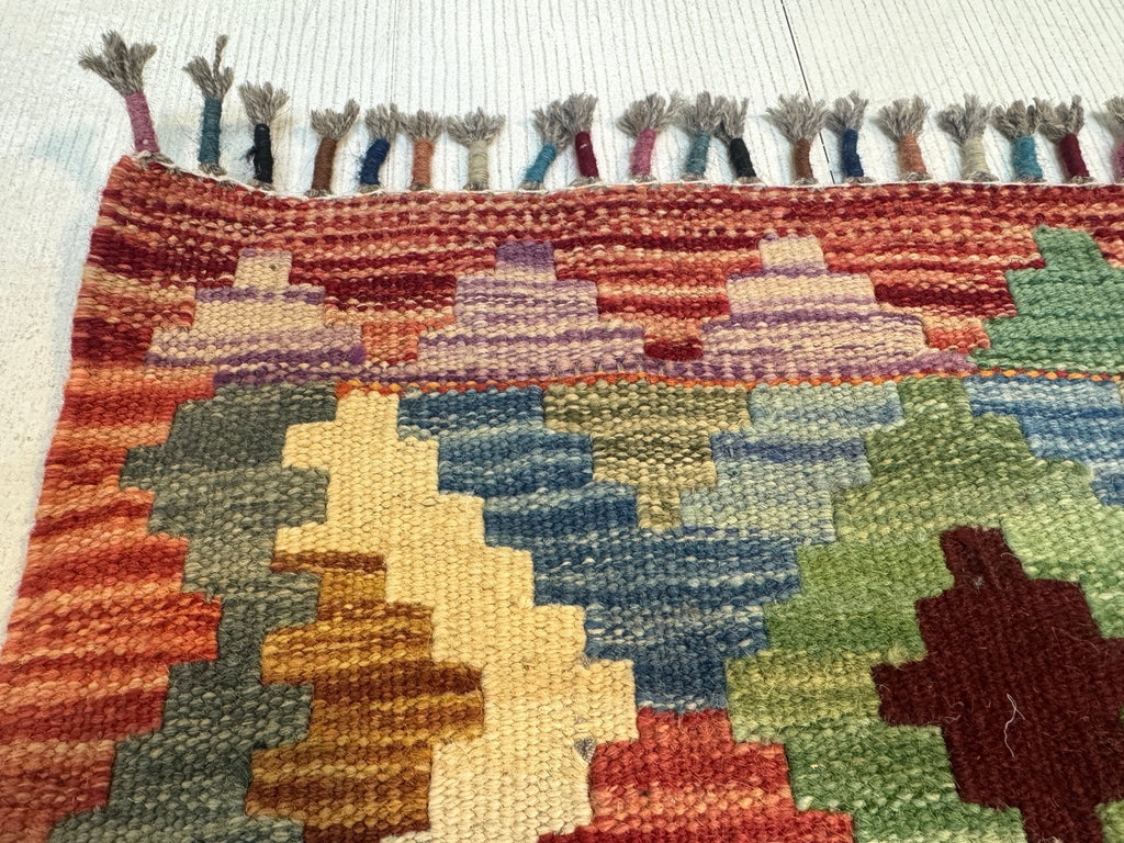 Afghan Maimana Kelim Teppich | 104 x 203 cm