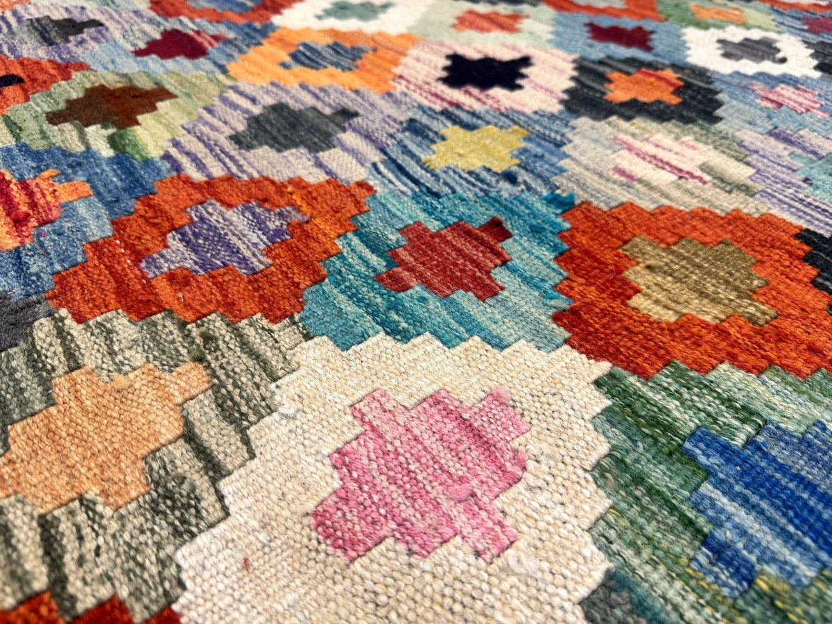 Afghan Maimana Kelim Teppich | 104 x 203 cm