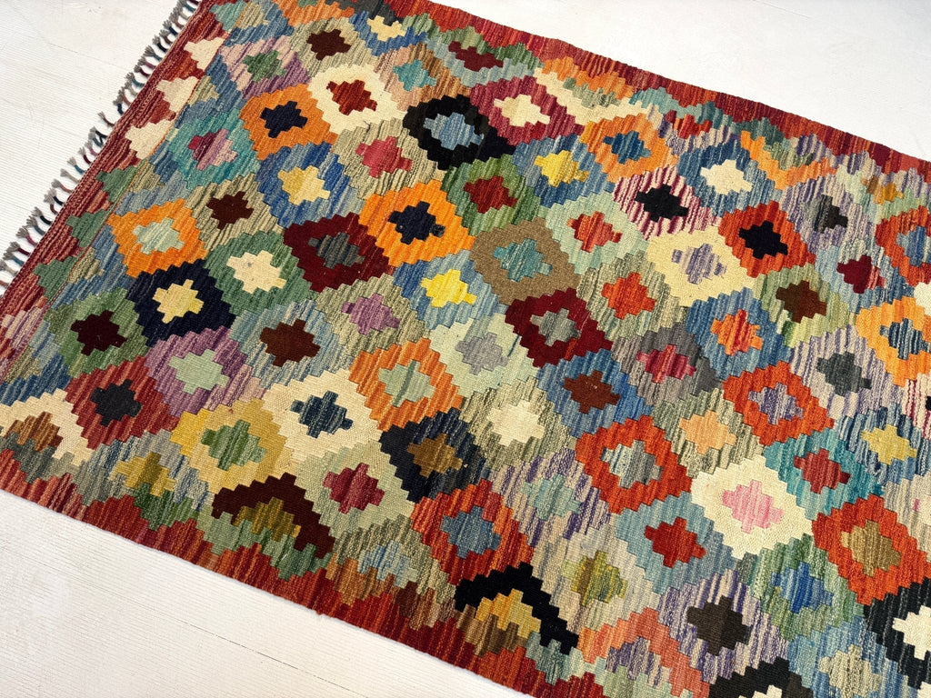 Afghan Maimana Kelim Teppich | 104 x 203 cm