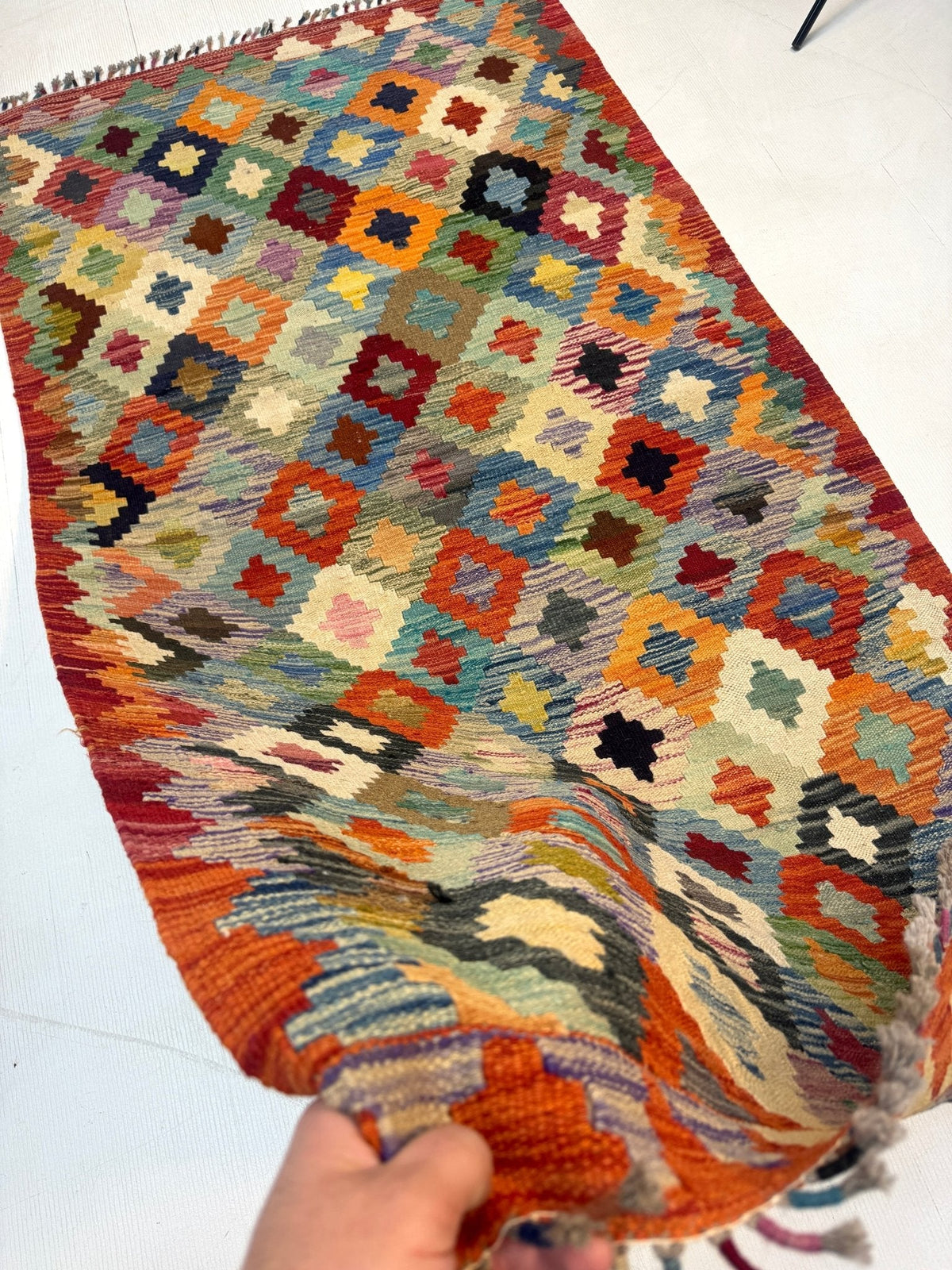 Afghan Maimana Kelim Teppich | 104 x 203 cm